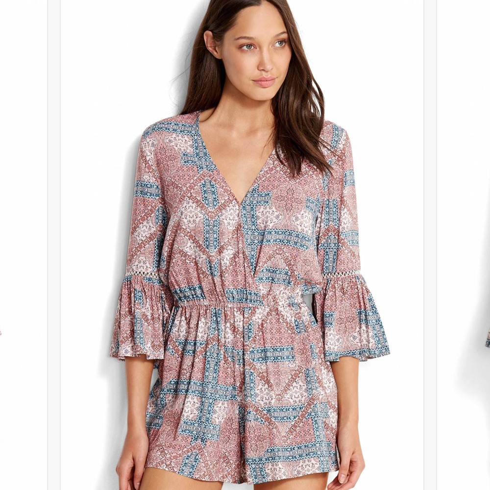 Nwt Seafolly Pink Boho Romper